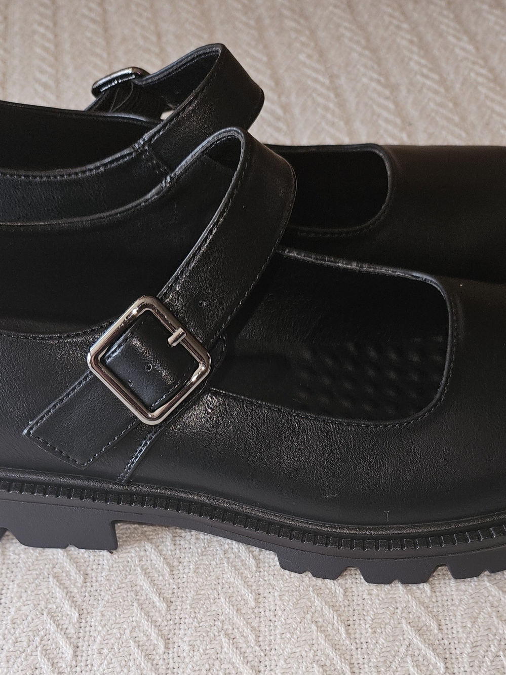 Dream Pairs Black Mary Jane Buckle Loafers